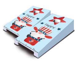 "A Gnomely Independence Day" Tabletop Cornhole Set